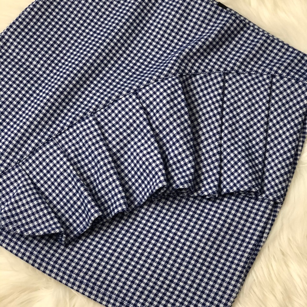 NWT Topshop gingham Ruffle skirt - Picture 6 of 7